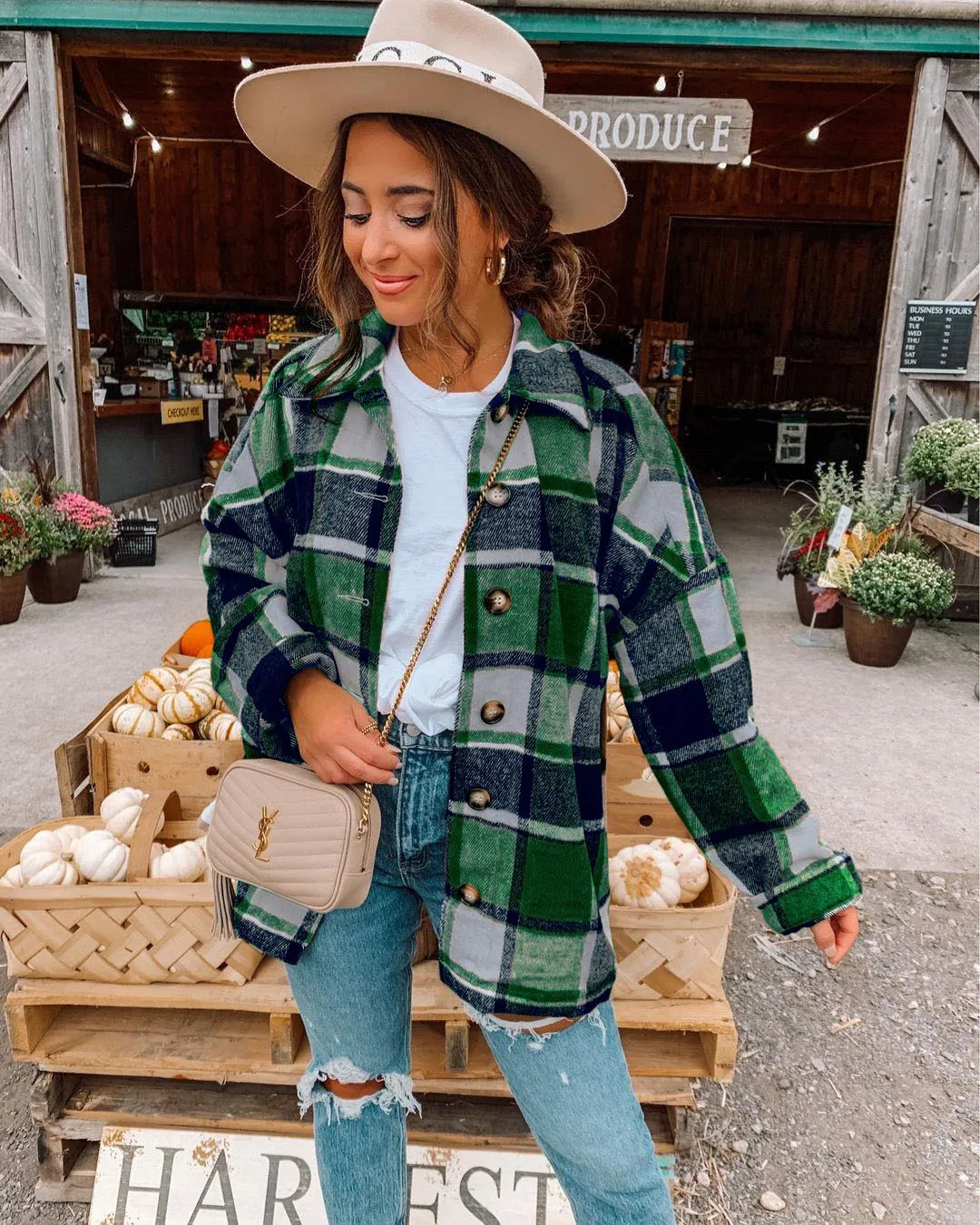 

2022 New Arrival Woolen Plus Size Women's Coats Winter Plaid Shirt Plus Size Women Clothing Fall Jacket, Rose red/coffee/orange/green/red/black