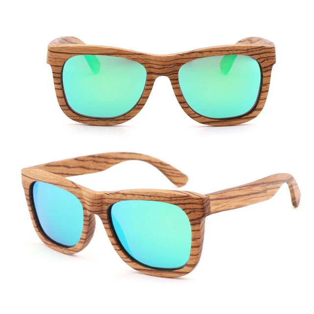 

DLK56366 Bamboo wood Sunglasses fashion plolarzied glasses with spring hinge occhiali da sole