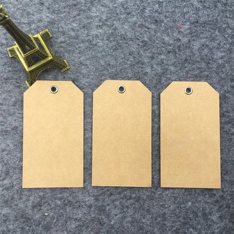 

Kraft Paper Card / Blank Tag / Wedding Favour Gift Tag Price Label with gift and part tags with eyelet 5x3 cm