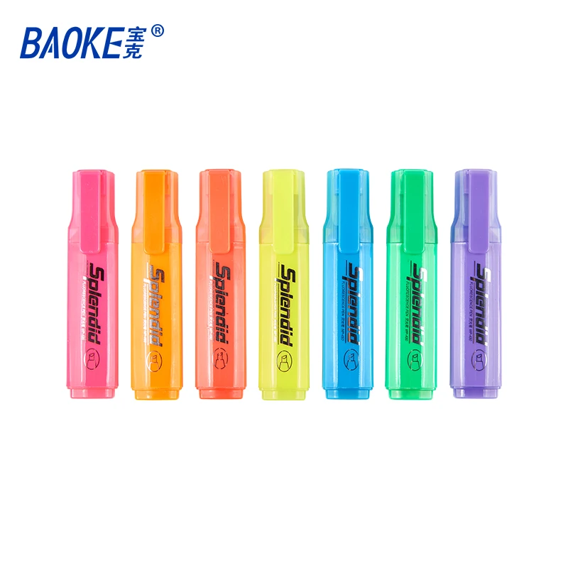 Rainbow Rechargeable Highlighter Pen,5 Color Set Red Highlighter Marker