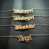 

Inspire jewelry Babygirl Old English Necklace 14k gold plated for women and girls Babygirl charm pendant wholesale nameplate