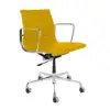 Best Price Ergonomic Medium Back Revolving Yellow Leather Office Chair
