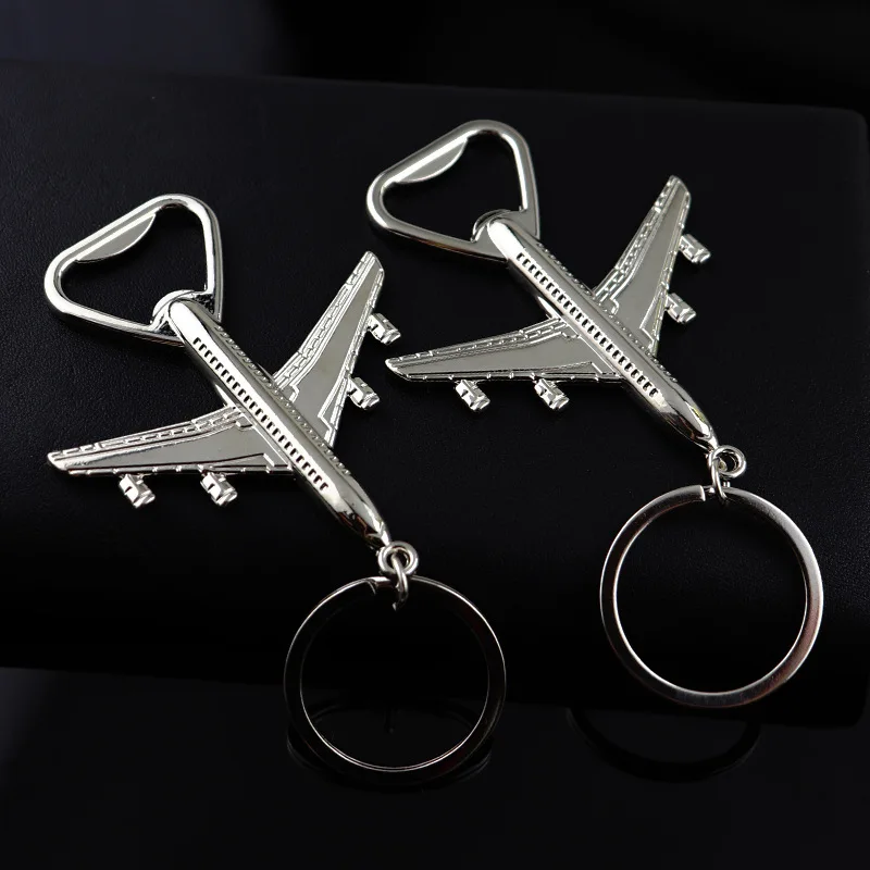 

Hot Sales Aircraft Beer Bottle Opener Metal Airplane Openers Christmas Wedding Party Craft OPener Kitchen Tool, Sliver