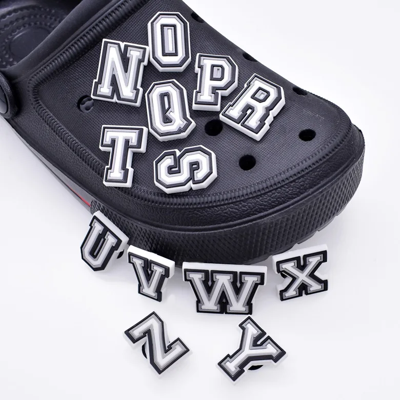 

Logo Shoe Charms Letters Alphabet Words Fits For Croc Shoes Wristband Bracelet Custom Abc Shoes Charms For Croc Jibz Clog Charms, Customized