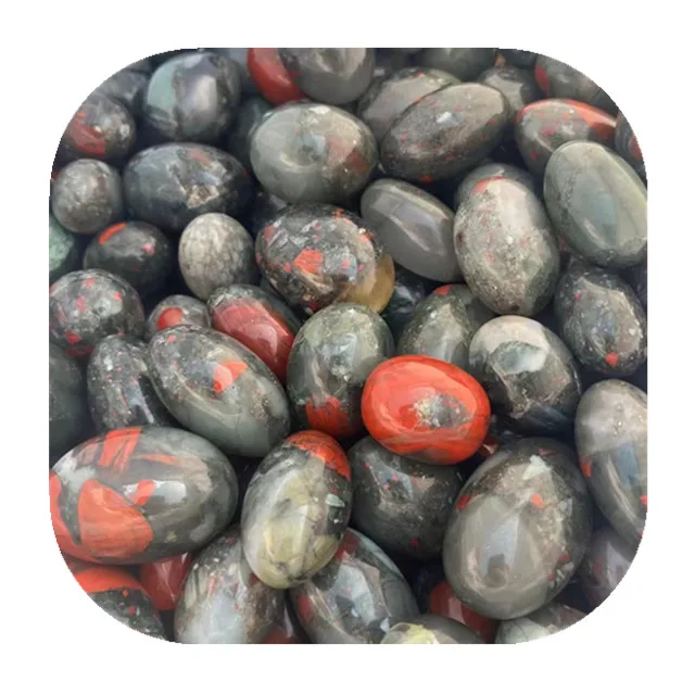 

Wholesale natural crystals healing african bloodstone tumbled stone for home decoration