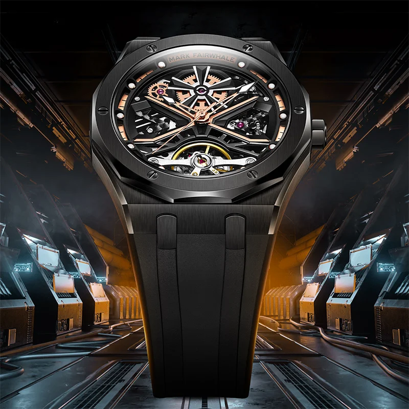 

Top Luxury Brand Men Watches Rubber Strap Sapphire Glass Sports Watch Chronograph Men Automatic Watch