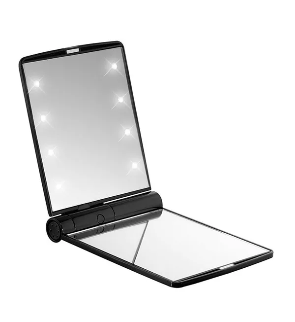 Hendefe 360 degree rotating LED makeup mirror beauty light smart mirror storage box new vanity mirror with ring light night lamp
