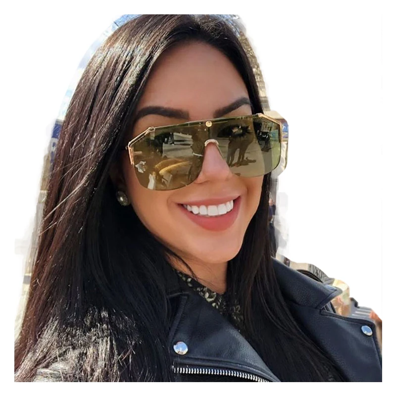 

2021Rimless Sunglasses Women Luxury Trimming Shades Irregularity Sun Glasses Ladies Fashion Eyewear UV400 European and American