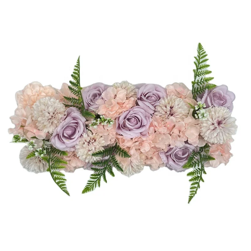 

XP0003 Pink Rose Hydrangea Romantic 3d Arch Artificial Flowers Wall Backdrop For Wedding Decoration, Picture shows