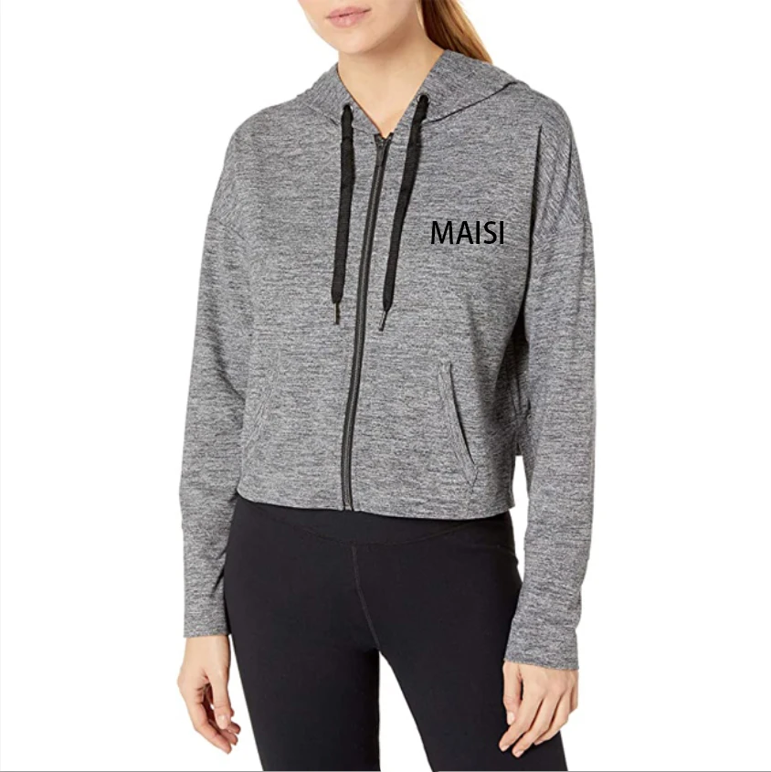 

Custom Clothing Manufacturers New Fashional Zipper Hoodie Gym Sports Jacket For Women Hoodie Jacket