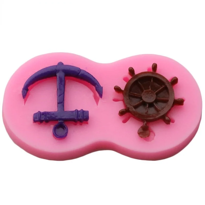 

Cute Anchor and Rudder Shape Silicone Decoration Accessories DIY Biscuit Baking Chocolate Soap Mold Making Crafts Tool Accessori