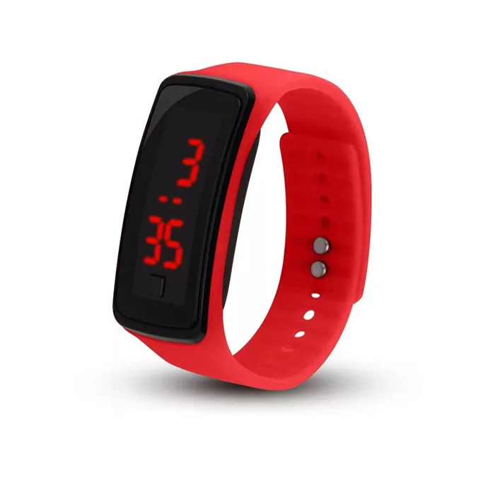 

Cheap Fashion Promotion Gift Sport LED Digital Silicone Watch For Kids Men Adult