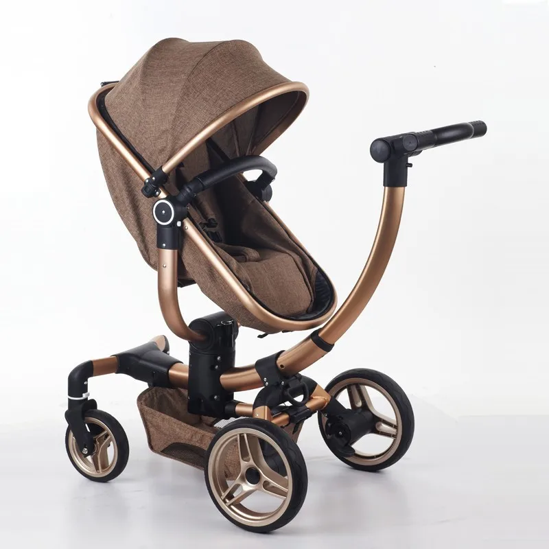 

2021 Aluminum Luxury Travel System en1888 High Quality 360 degree Swivel Baby Stroller 2 In 1 Pram TS17