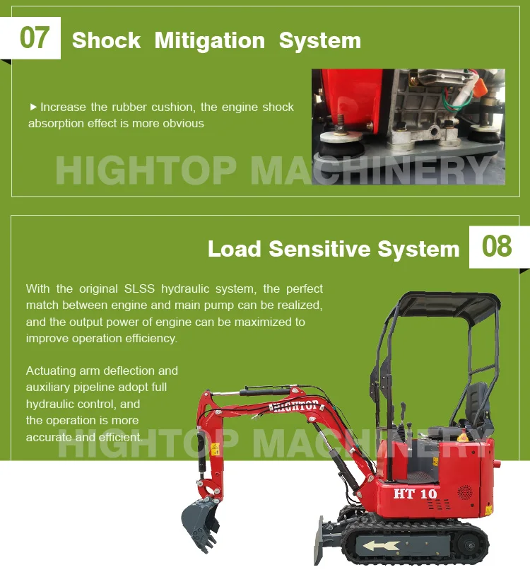 High performance home used household mini digger micro crawler excavator for sale 