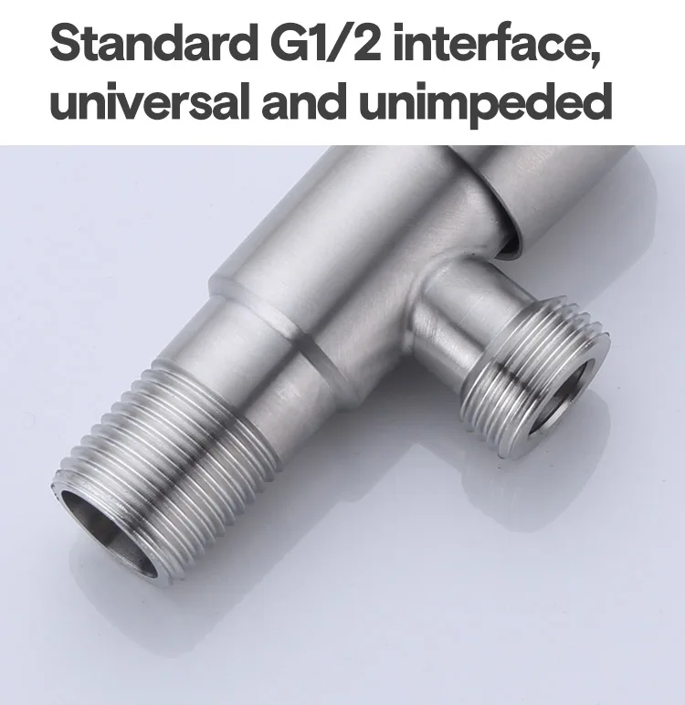Antileaking Toilet 304 Stainless Steel Bathroom Angle Valve Bath Angle