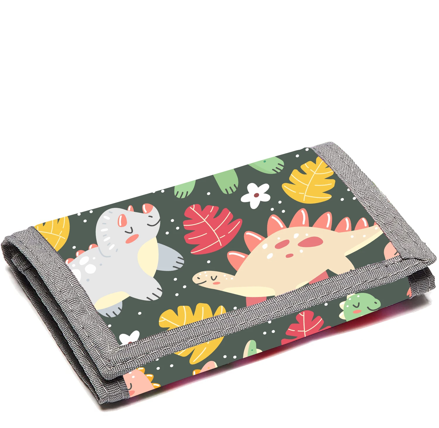

cute dinosaur custom cartoon small wholesale trifold clutch wallet kid coin purse