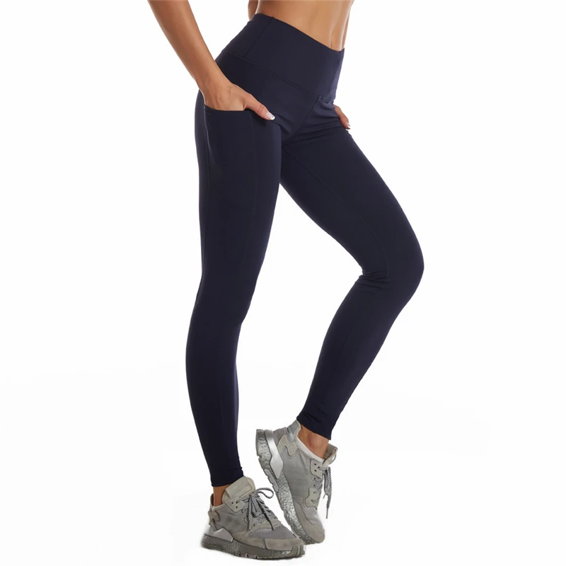 

Yoga Pants Women Pocket Leggings Sport Girl Gym Leggings Women Tummy Control Jogging Tights Female Fitness Pants, Customized color