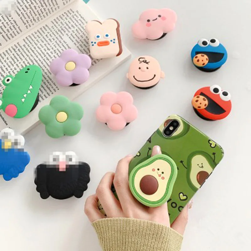 

NEW Cartoon elephant avocado flower Airbag Gasbag folding Mobile Phone Ring Holder Stand, As the picture show