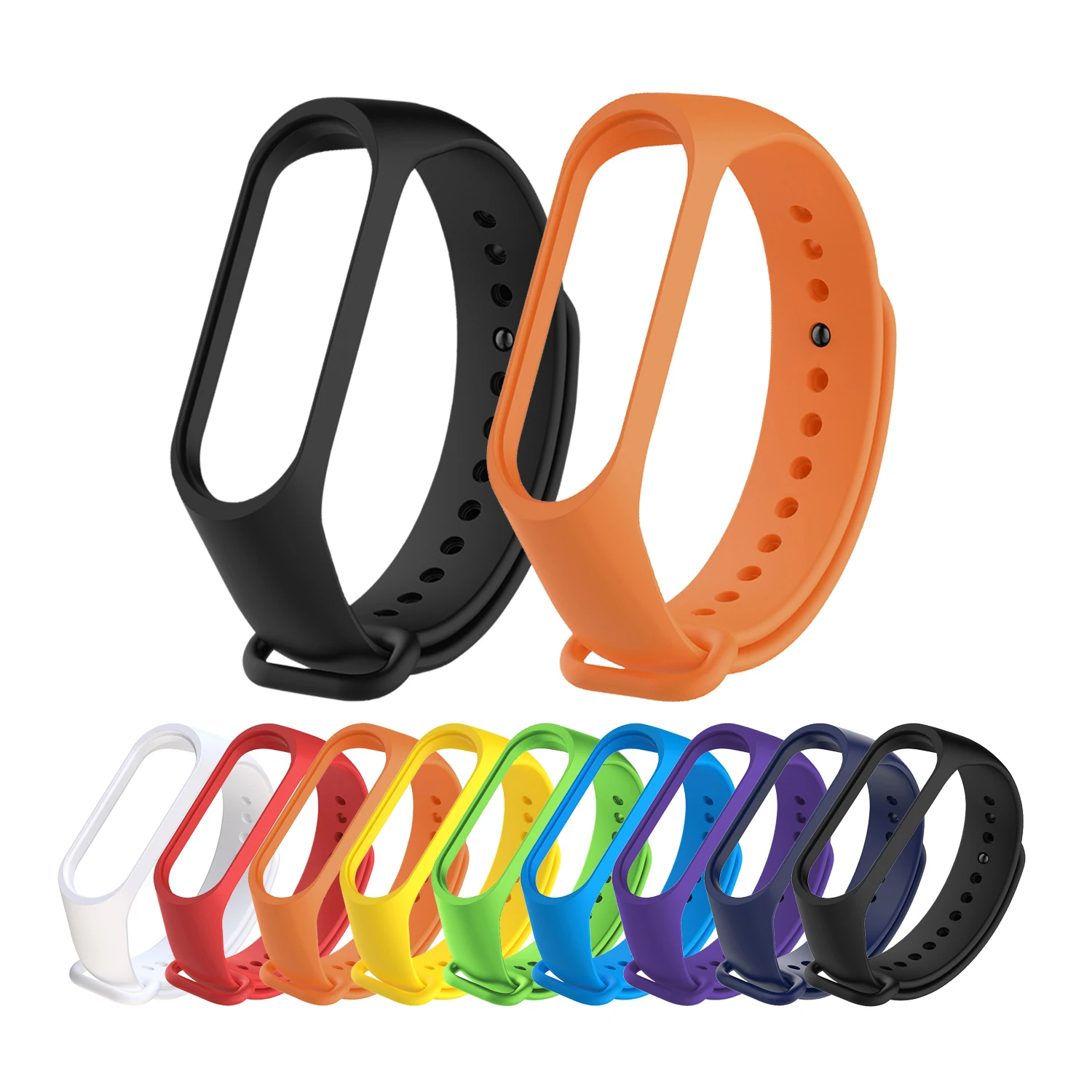 

Amazon hot sale For Xiaomi Mi 5 Band 35 Colors Hot Selling Silicone Strap Newest Listing Smart Bracelet Xiao Mi band 5 Strap, 35colors