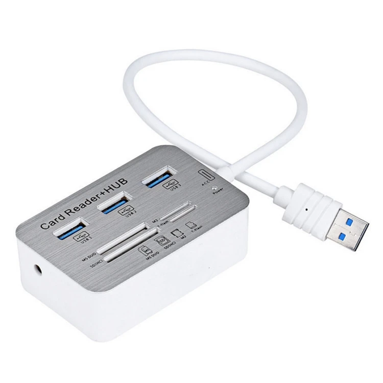 

Original 7 in1 Multifunction Aluminum USB C hub 3.1 TYPE C HUB for USB 3.0 4 Port Card Reader