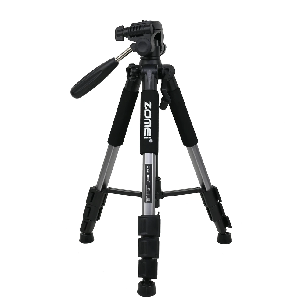 

Silver Color Zomei Q111 aluminum light quick release dslr video camera tripod stand with tripod bag