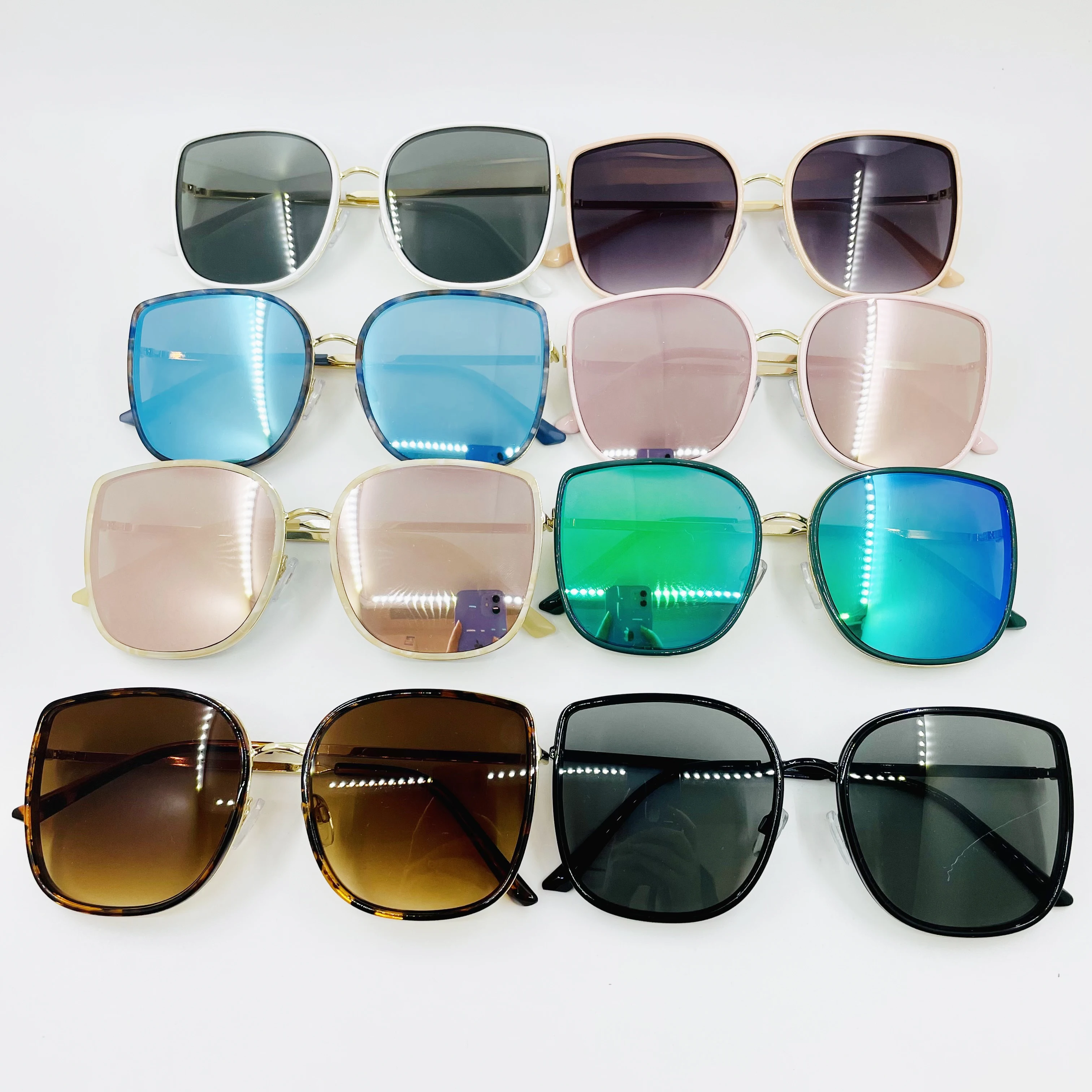 

Twooo 202101 summer trendy women metal frame 2021 Sunglasses, 7 colors