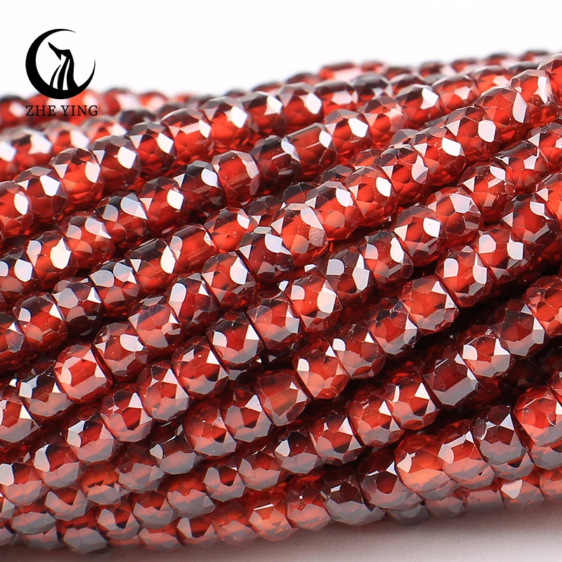 

Zhe Ying 2mm 3mm 4mm faceted natural Zircon stone beads for bracelet Gemstone Faceted Zircon beads for jewelry making