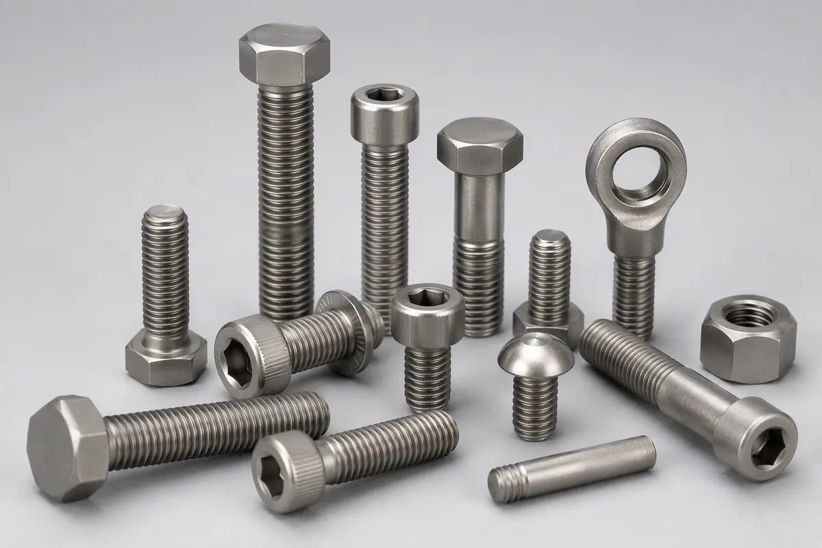 Titanium Fasteners and Bolts, grades Gr2 / Gr5