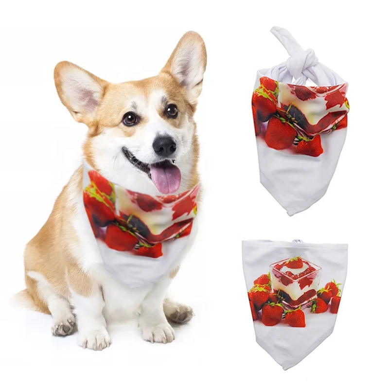 

Amazon hot sale sublimation pet blanks pet dog saliva towel blank heat transfer triangle scarf