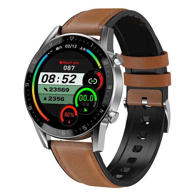 

2020 smart watch 1.3 inch IPS full round screen 24 hour heart rate monitoring DT92 smartwatch with BT call big battery