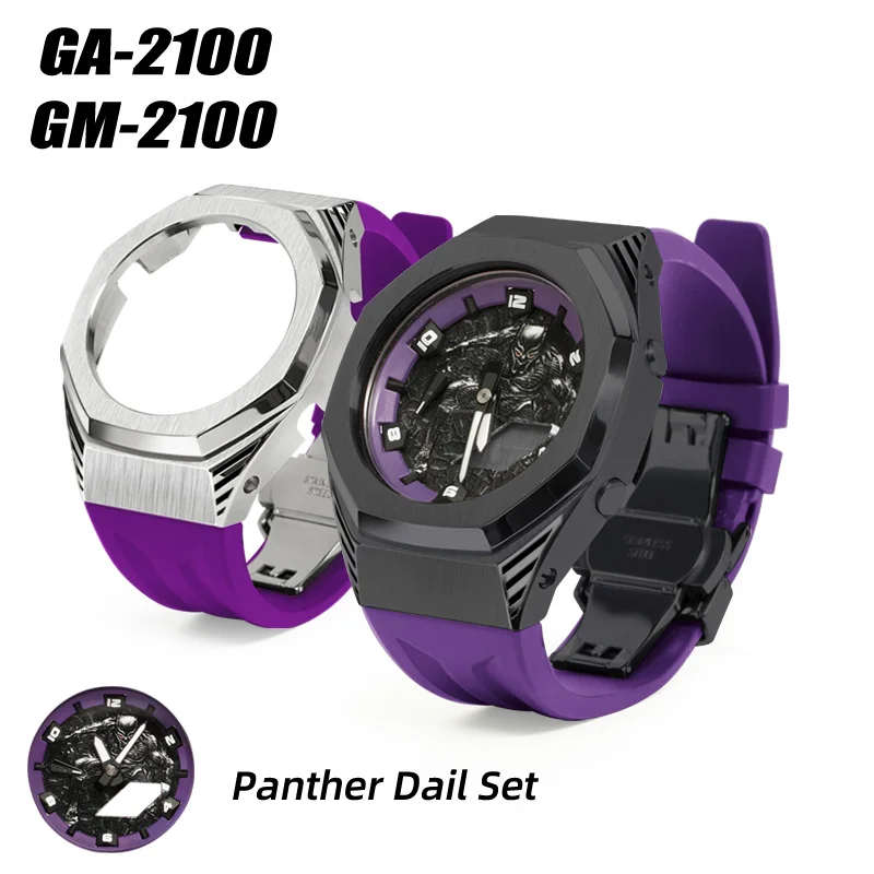 

Popular Black Panther special dial For Casioak Mod Kit Ga2100/2110 dial