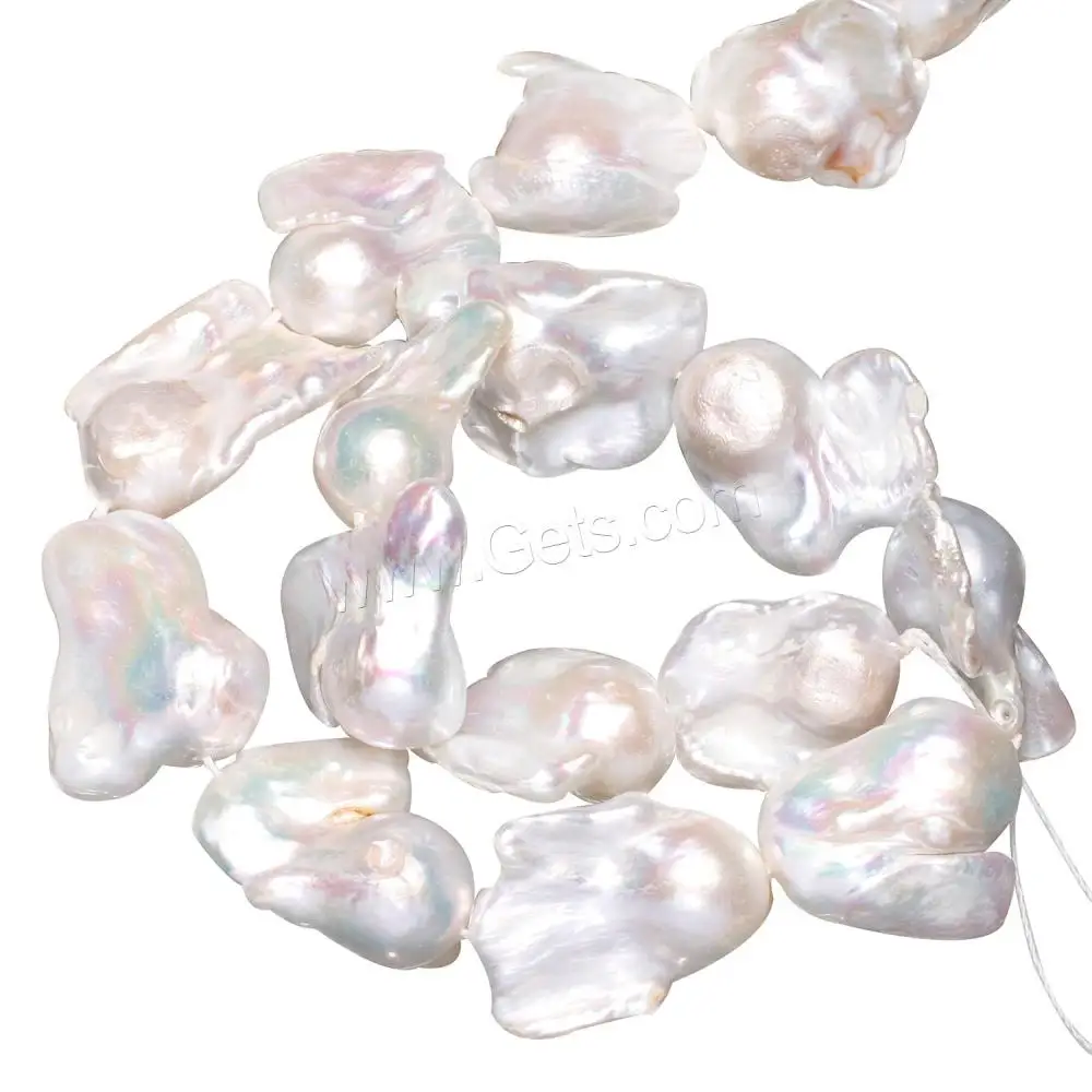 

Baroque Cultured Freshwater Pearl Beads, natural, white, 20-30mm, Hole:Approx 0.8mm, Length:Approx 15 Inch, Sold By Strand