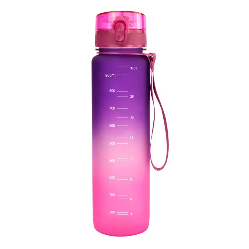 

1000ml Tritan Plastic Water Bottle with Time Marker