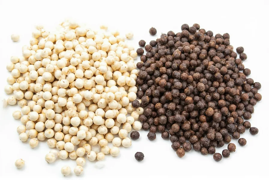 white vs black pepper