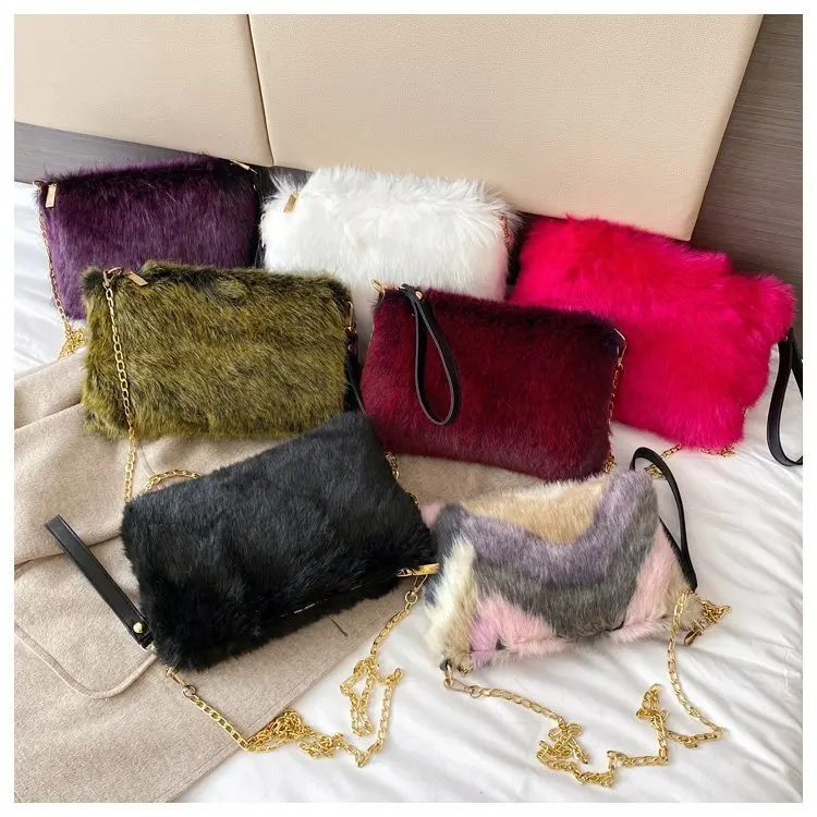 

Winter women bags women handbags ladies shoulder handbags faux fur handbags for women purses