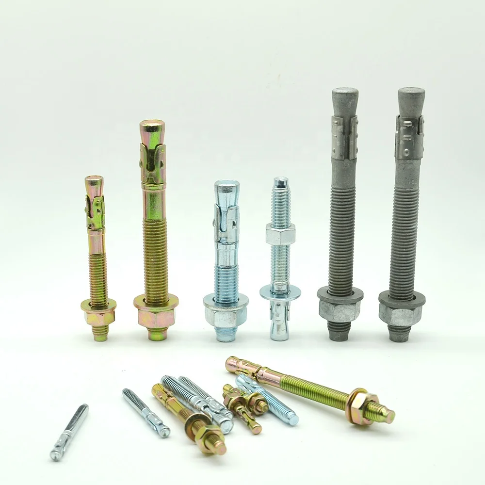 
Zinc yellow plated M6 M8 M10 M12 M16 M20 wedge anchor for concrete 