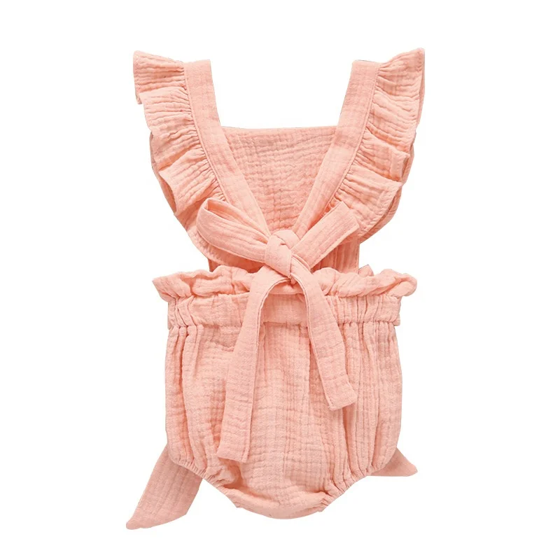 

Briantex newborn Baby Bodysuit Toddler Sleeveless Rompers 100% Cotton Girl Clothes Custom baby girls' rompers, Picture shows
