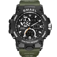 

Men Military Watch 50m Waterproof Wristwatch LED Quartz 1545 Sport S Shock Sport Watch