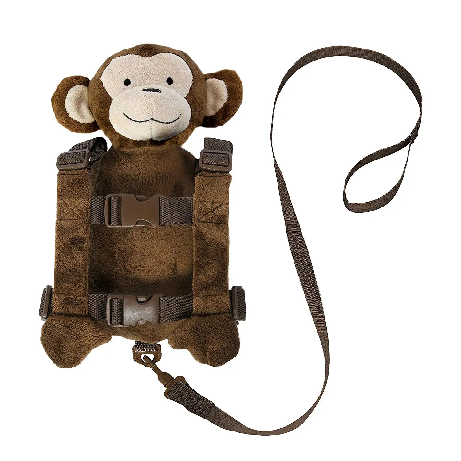 

Stock Supply Animal Monkey Shape Soft Fabric Adjustable Children Plush Anti Lost Strap Baby Walker Walking Harness Low Moq