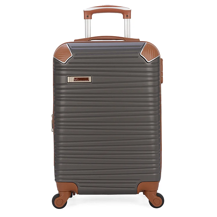 

Modern Style Abs Match Color Traveling Bags Trolley Luggage, Gray/red