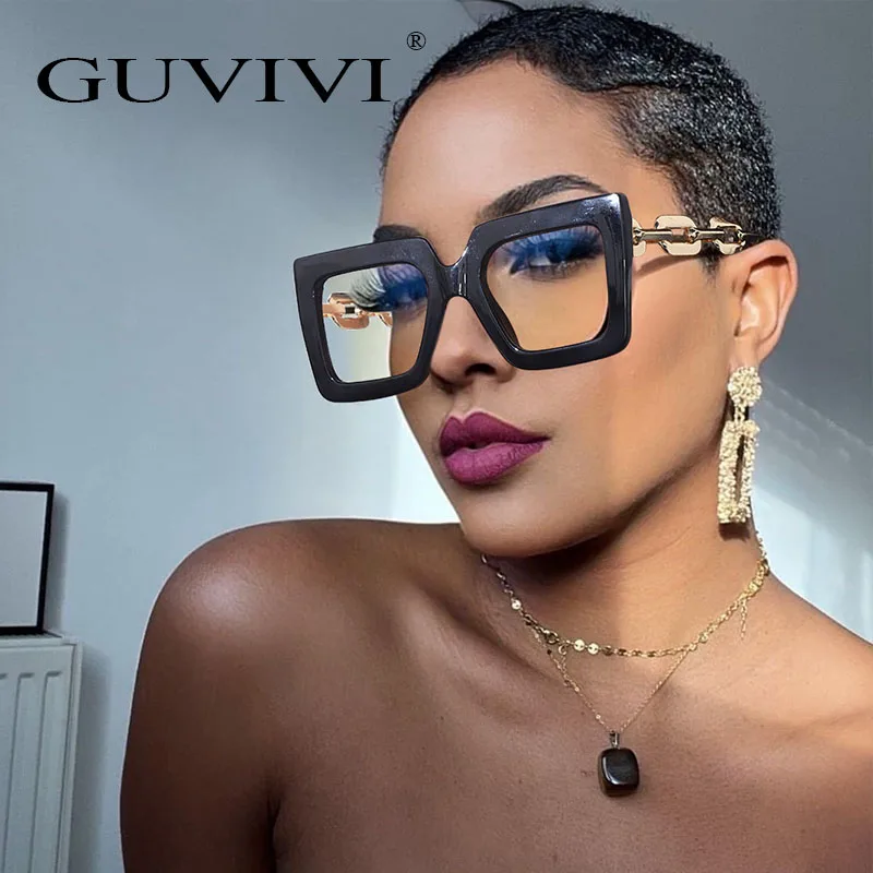 

GUVIVI Sunglasses 2022 spring new square sunglasses trendy big frame street eyewear personalized sunglasses women, 7 colors