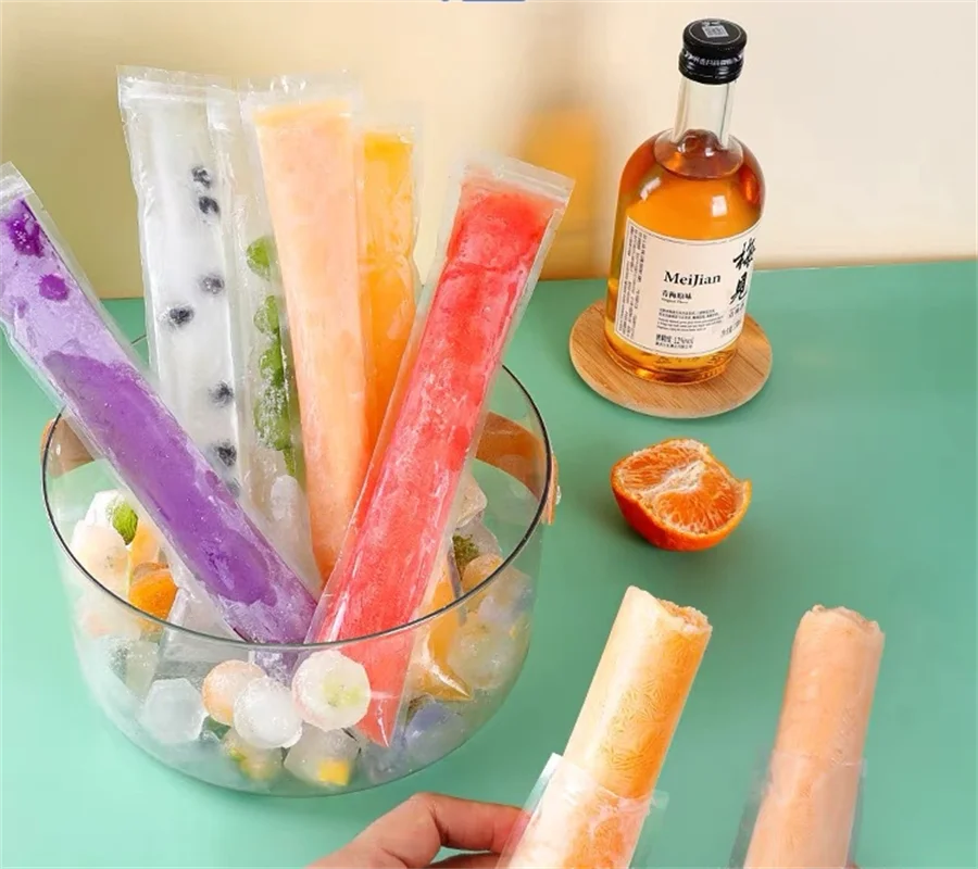 

Transparent Clear Fin Seal Heat Sealable Plastic Frozen Sucker Ice Pop Wrapper Diy Ice Lolly Popsicle Wrapping Bags