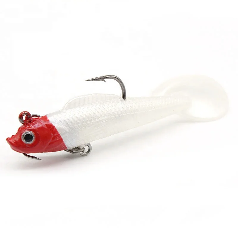 

OEM ODM ocean stream fishing single tail lead soft fish lure lead fish bait, 6 colors