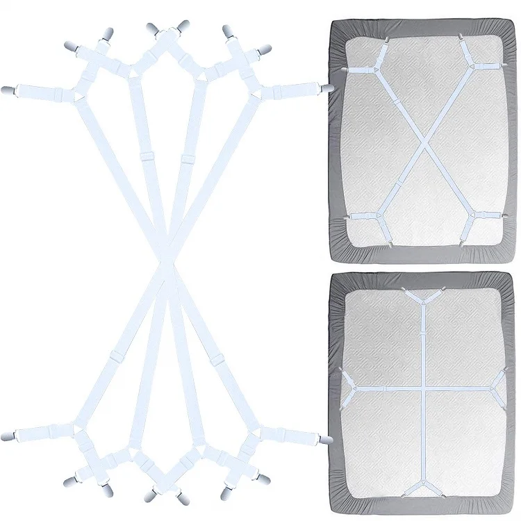 
Bed sheet fasteners suspenders Adjustable elastic mattress fixed band Adjustable fasteners bed sheet clips 