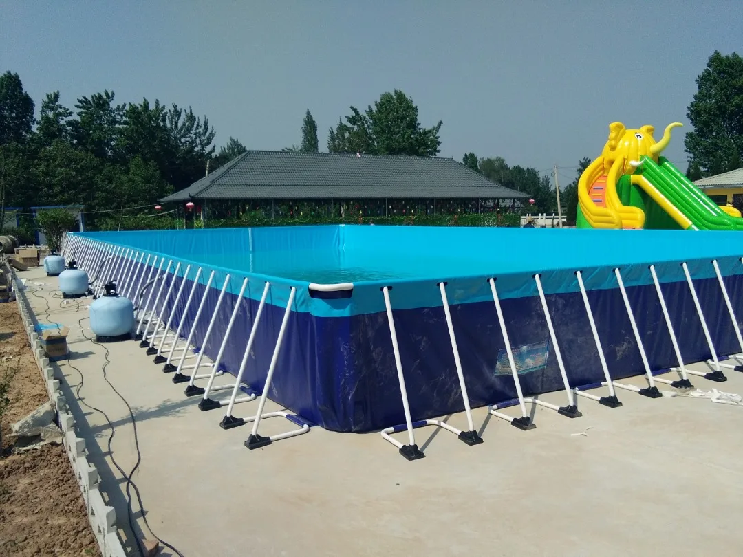 Wholesale Price Rectangular Mental Frame Swimming Pool 0.9mm Pvc Frame