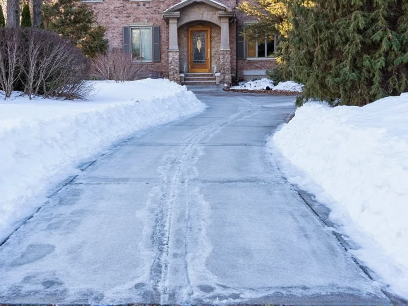 Melted ice path on driveway after using homemade solution