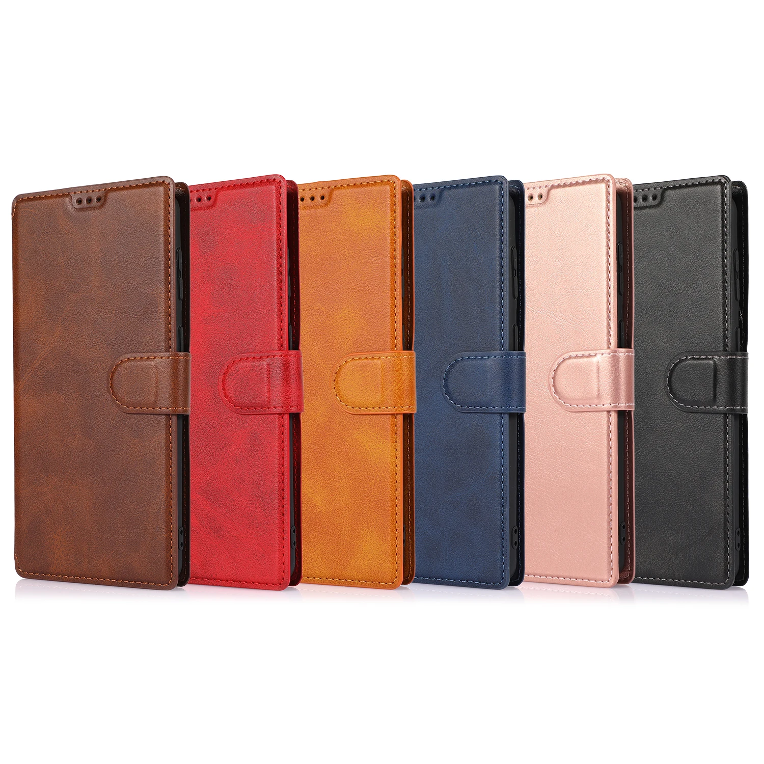 

Fashion Magnetic Flip Folio Leather Wallet Case For Samsung S21 Case