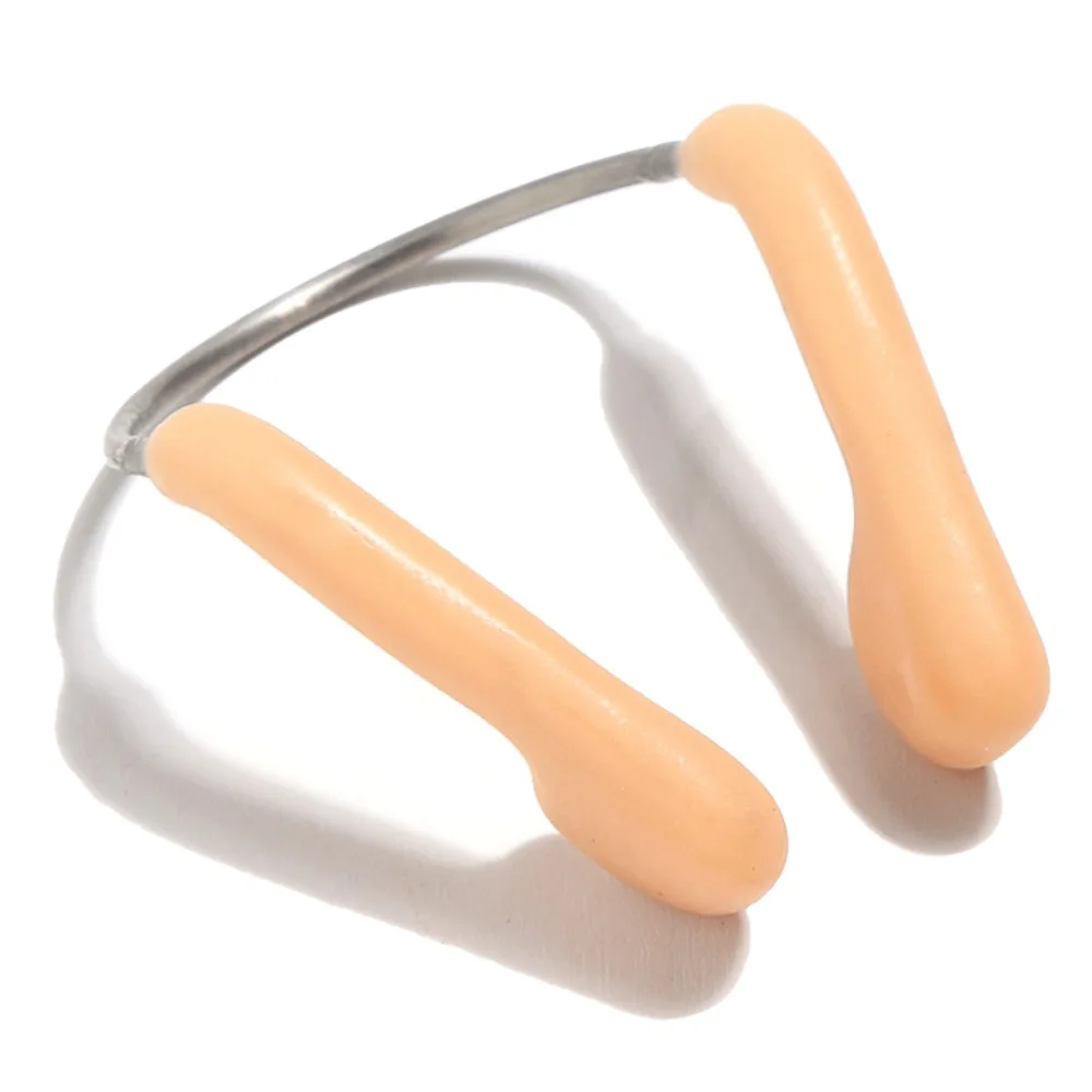 

ZLF Durable swimming accessories nose clip soft unisex single color latex metal swimming training nose clip NP-1, Fleshcolor