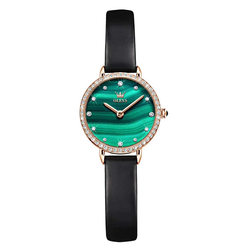

New Casual Fashion Minimalist Slim Stone Design Quartz Wrist Watch Women