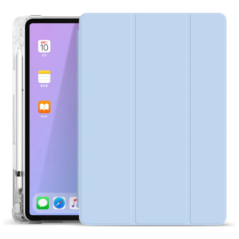 

Shockproof Transparent Clear Pencil holder TPU Case for iPad air case shockproof